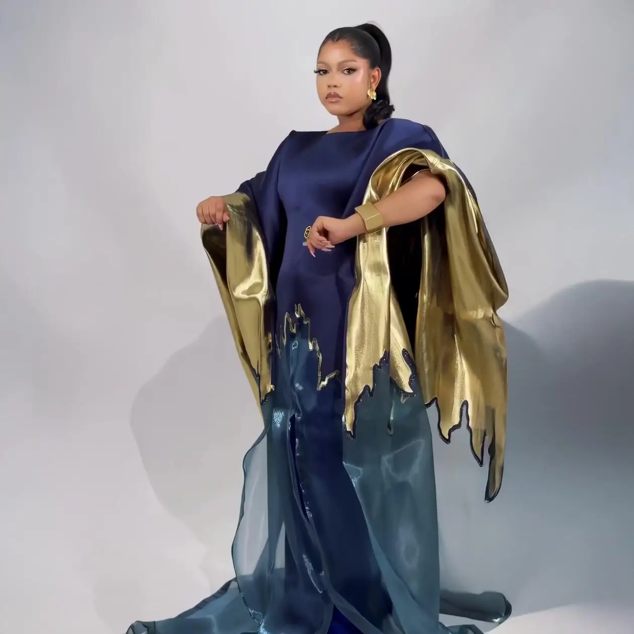 Fashion Two-Piece Pair with lace lingerie Boubou Women's Dress Luxurious African Fabric Clothing for Women - Image 4