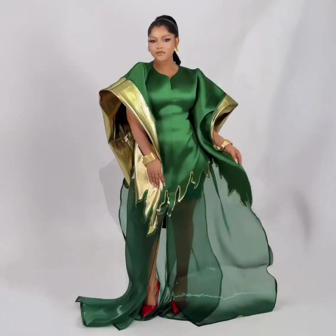 Fashion Two-Piece Pair with lace lingerie Boubou Women's Dress Luxurious African Fabric Clothing for Women - Image 6