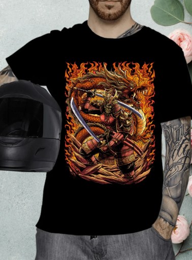 Afro Samurai Anime t shirt,Cartoon unisex Black T-Shirt, anime shirt Size S-5XL