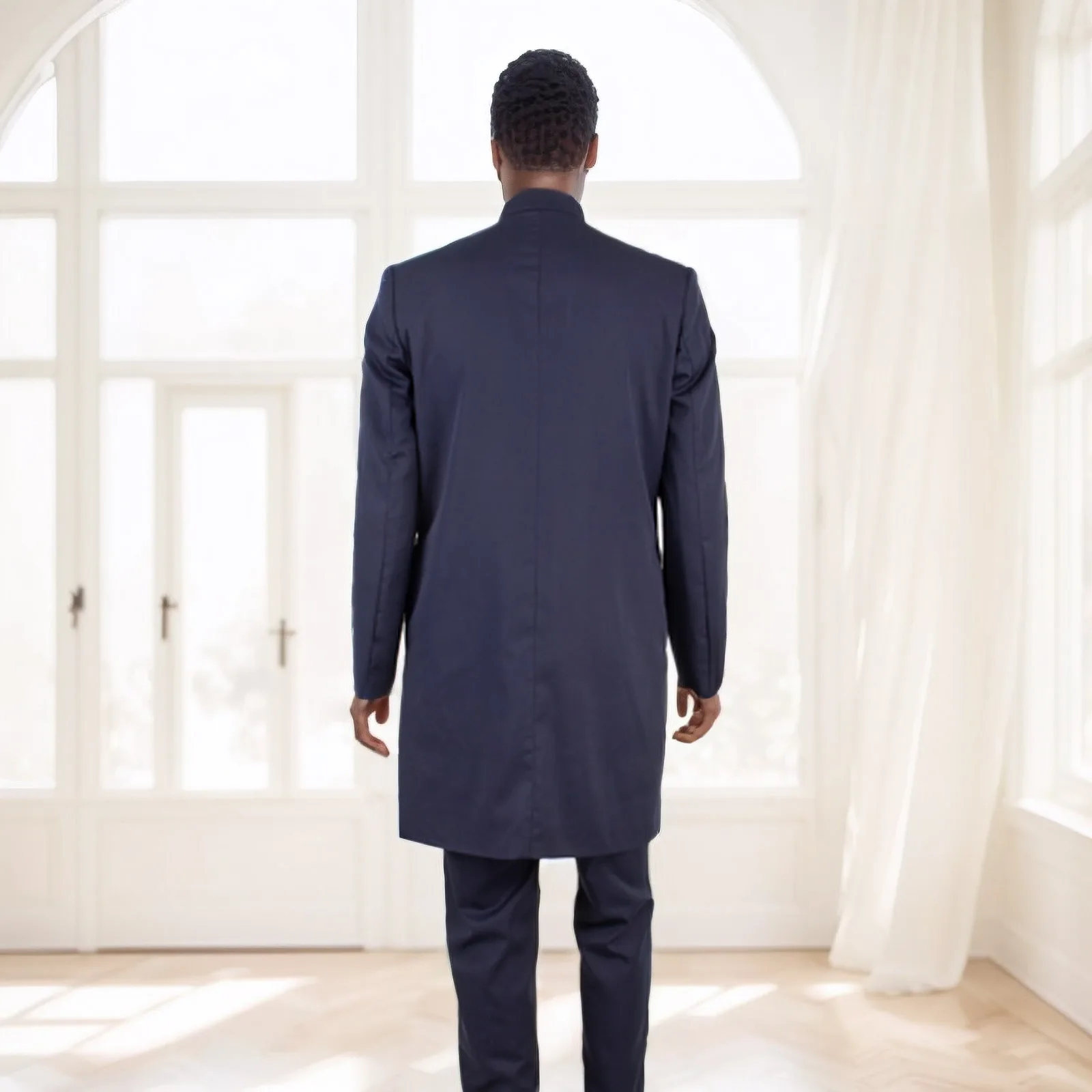African Suits for Men Slim Fit Embroidery Blazer and Ankara Pants 2 Piece Set Formal Dress Suit Dashiki Outfits - Image 3