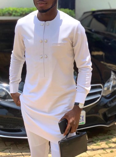 Set men's traditional African men's set, fashionable casual slim white 2-piece luxury men's suit for wedding full man suit