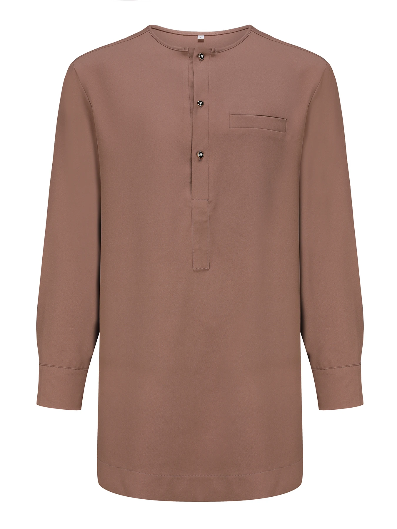 Kaftan Men's Suit African Ethnic Style Long Sleeve Solid Color Casual Suit Men's Traditional Clothing 2-piece Suit - Image 5